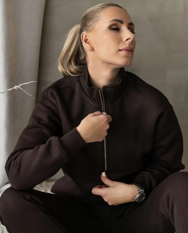 Chocolate EDIT²² Half-Zip Sweater